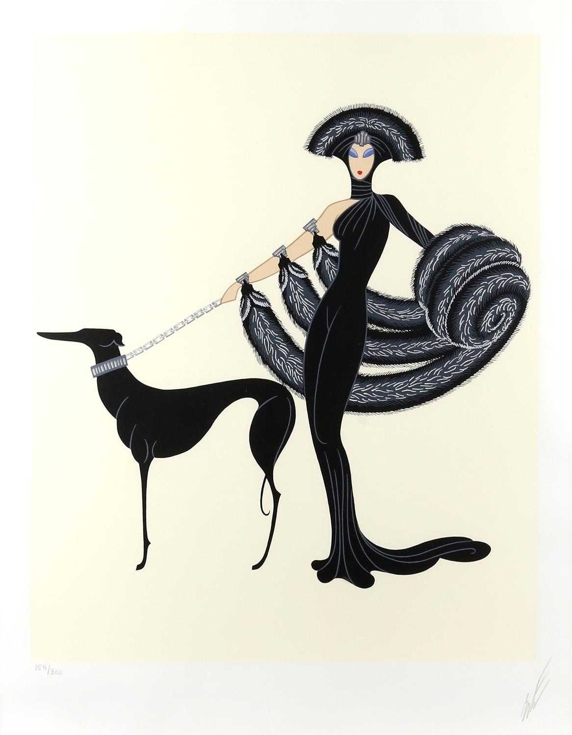 Erte (Russian / French, 1892-1990) (Romain de Tirtoff). 'Symphony in Black', limited edition