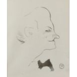 Henri de Toulouse-Lautrec (French, 1864-1901), Portrait of Yvette Guilbert, original lithograph in