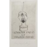 AMENDED DESCRIPTION Hans Menzel-Severing, 'Geteilter Freud Ist Halber Freud', etching,