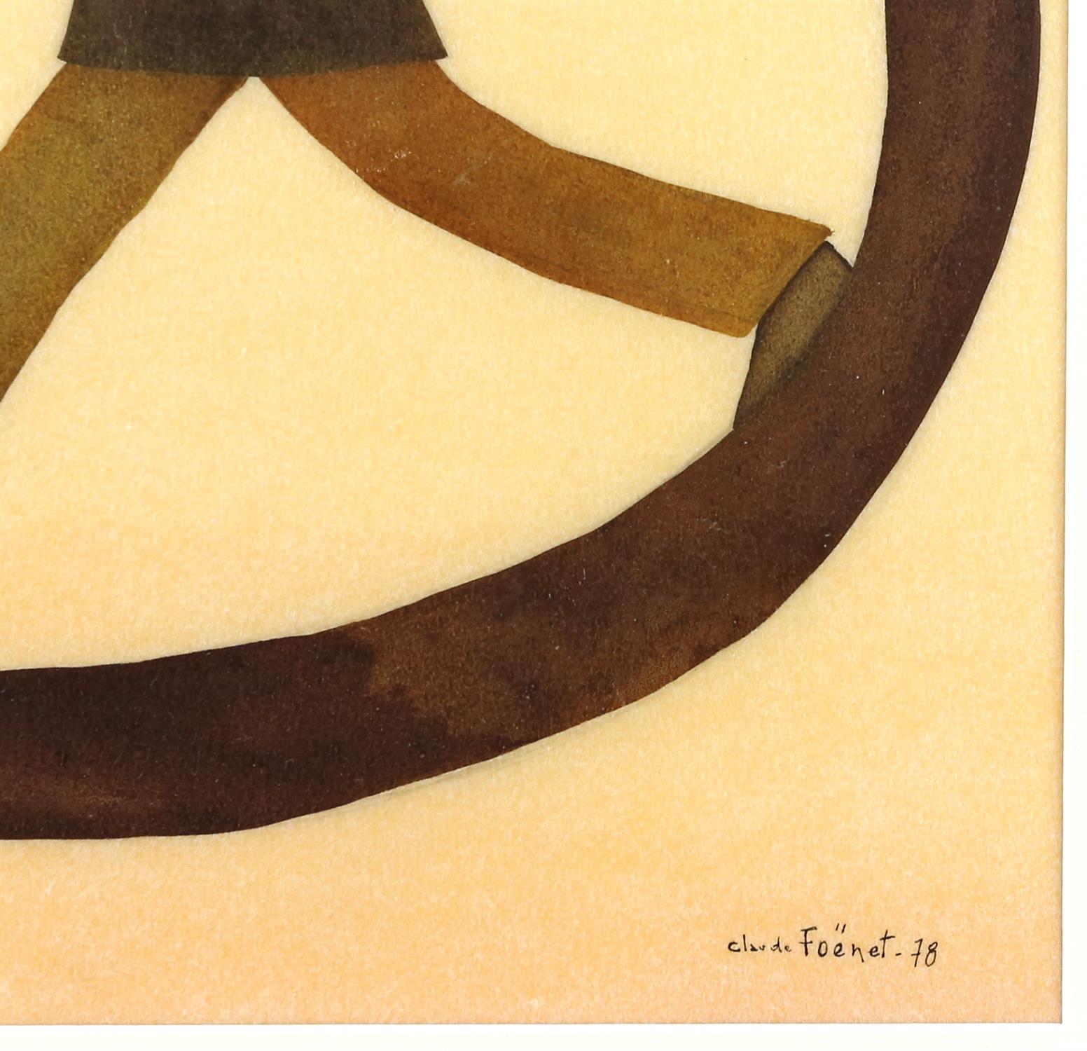 Cluade Foenet, French b. 1935, print of two figures on a spiral, signed in the field and dated '78, - Image 3 of 9