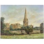 Lawrence Gercke, Chichester Cathedral, oil on canvas board, signed. 35 x 45cm. Along with a