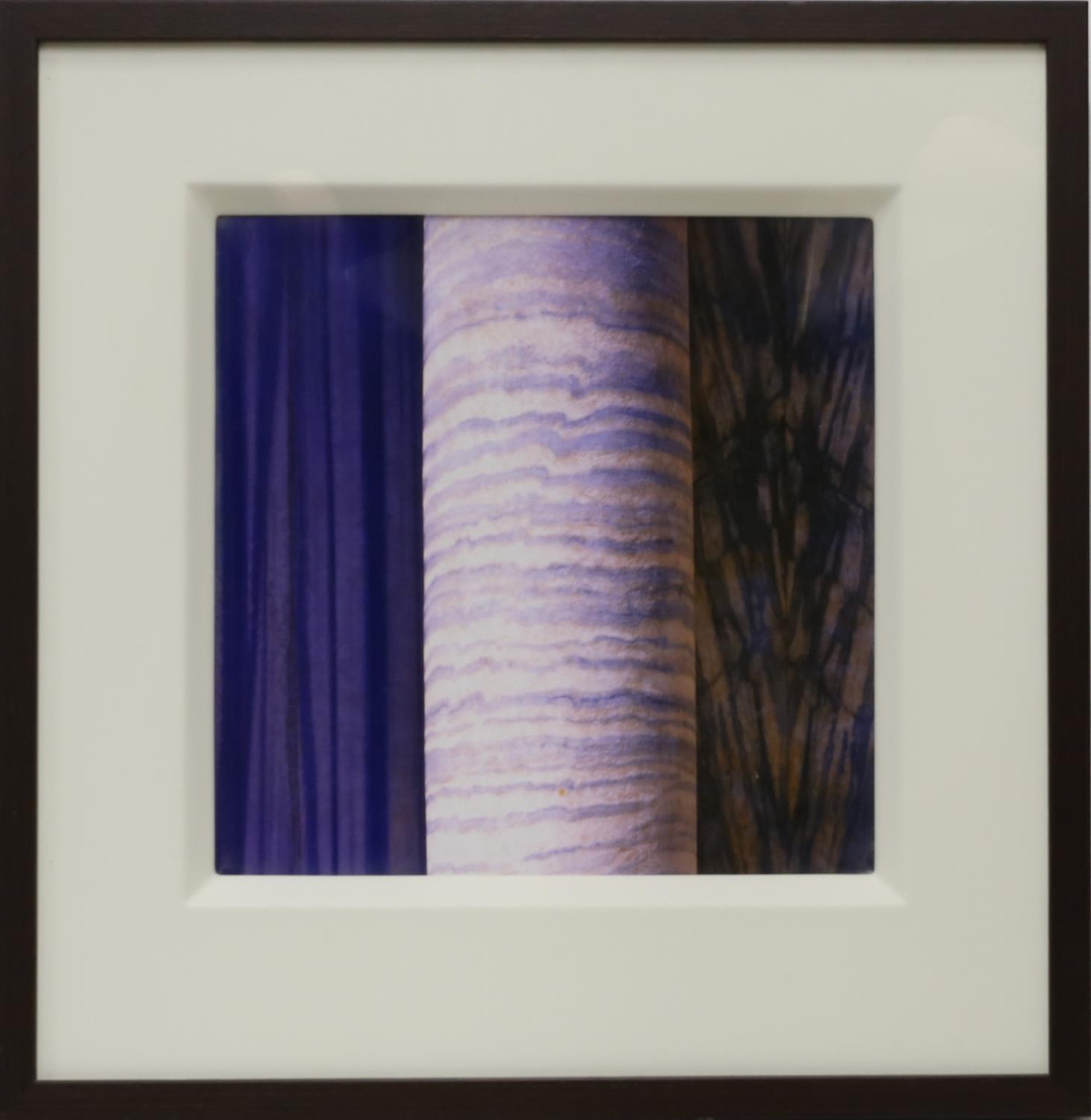 Set of eight contemporary abstract geological prints in purple. Framed. Includes some duplicates. - Image 7 of 7