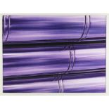 Lever, 'Chrome Stacks'. Three abstract lithographs in purple. Image size 35 x 46cm each.