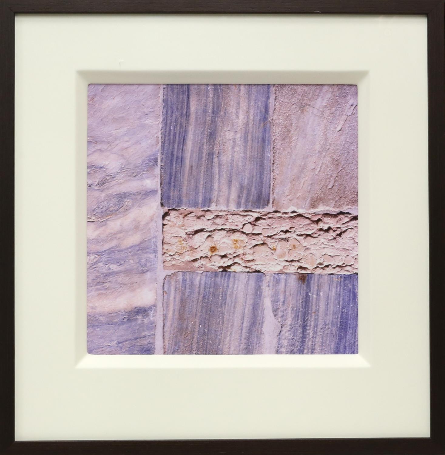 Set of eight contemporary abstract geological prints in purple. Framed. Includes some duplicates. - Image 2 of 7