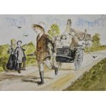 Jackanory, Five Children and It: Gareth Floyd (b.1940) Ten original hand drawn illustrations for
