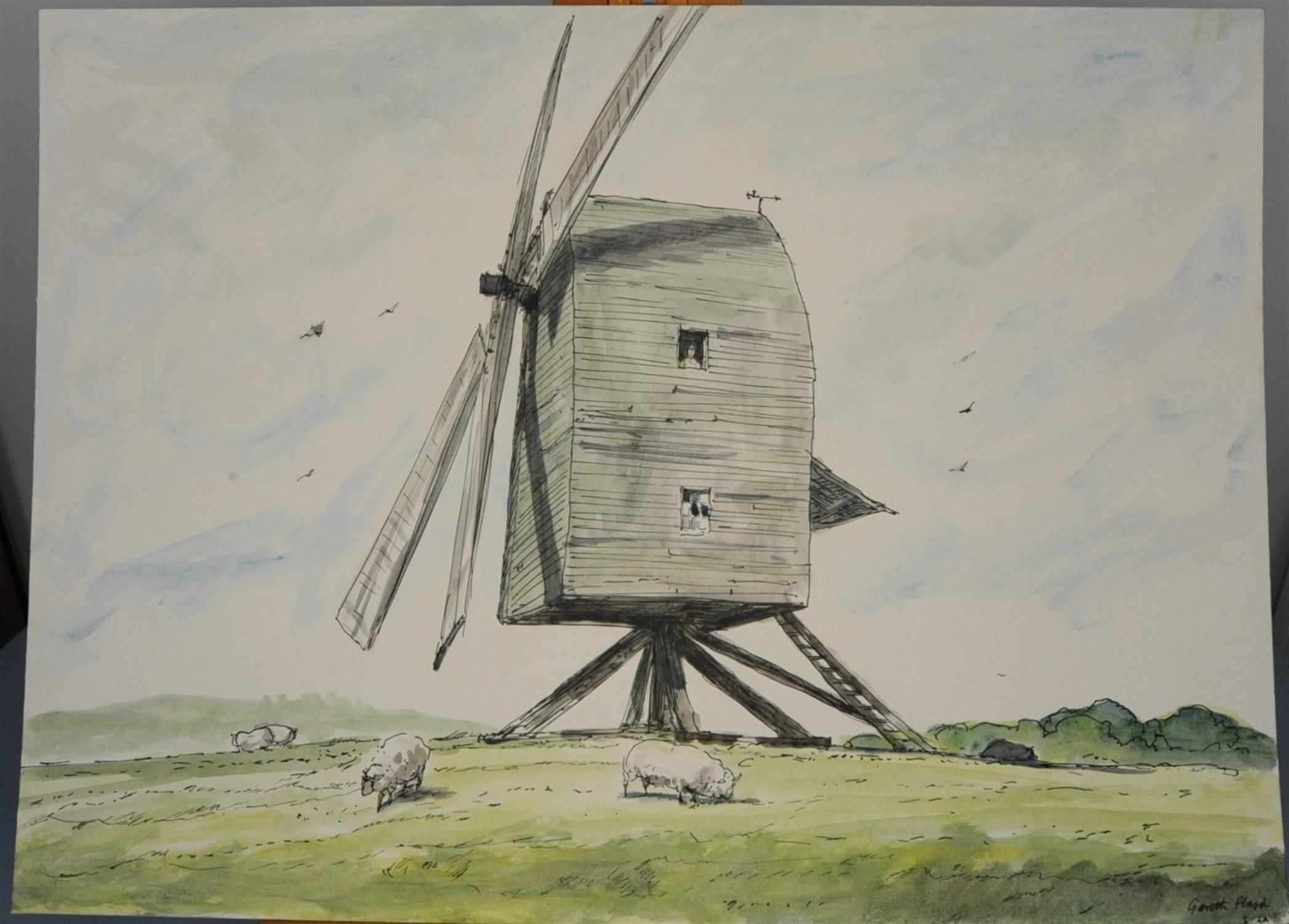 Jackanory, The Historic Windmill, Gareth Floyd (b.1940) Twelve original hand drawn illustrations