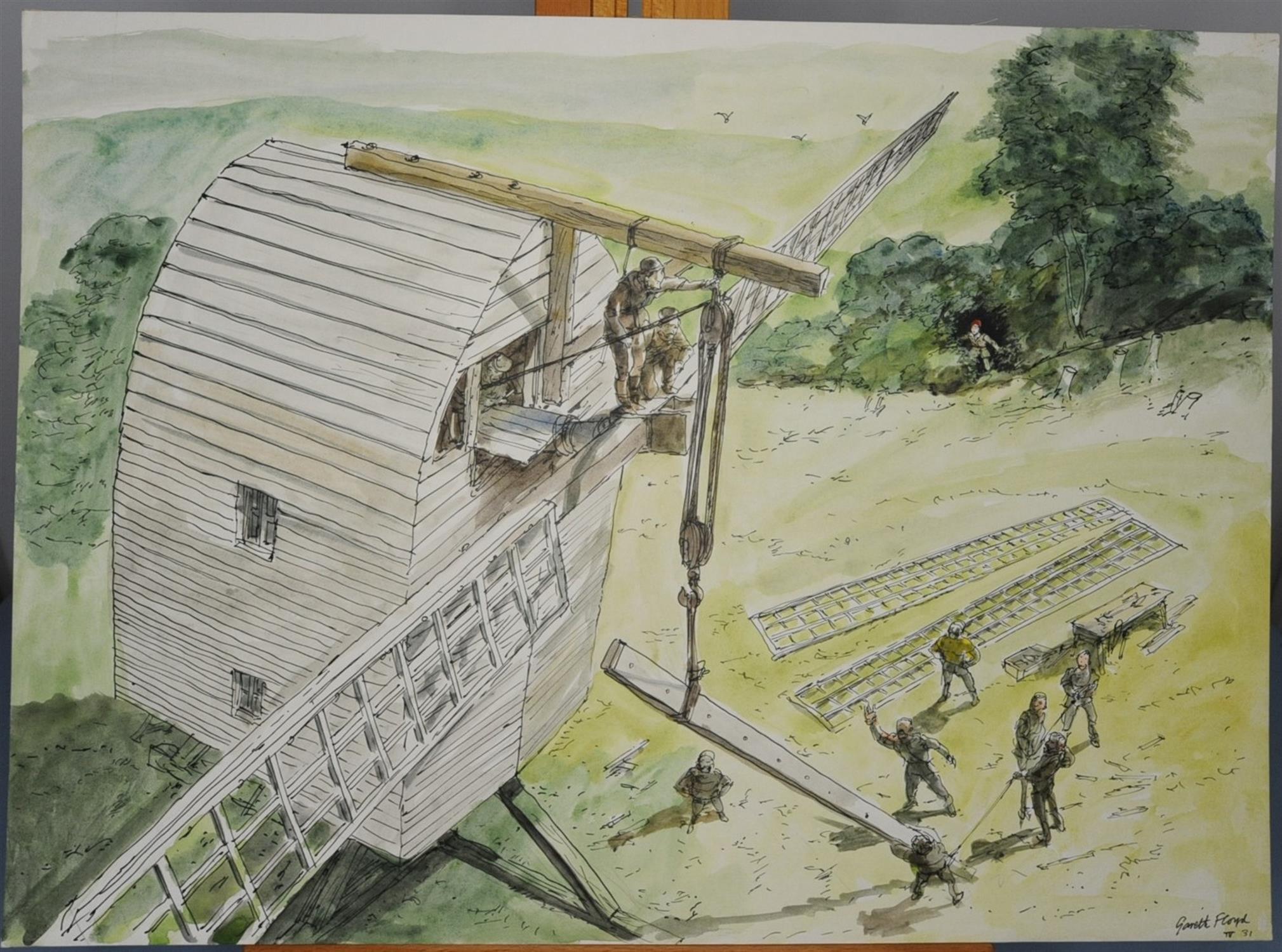 Jackanory, The Historic Windmill, Gareth Floyd (b.1940) Twelve original hand drawn illustrations - Image 5 of 12