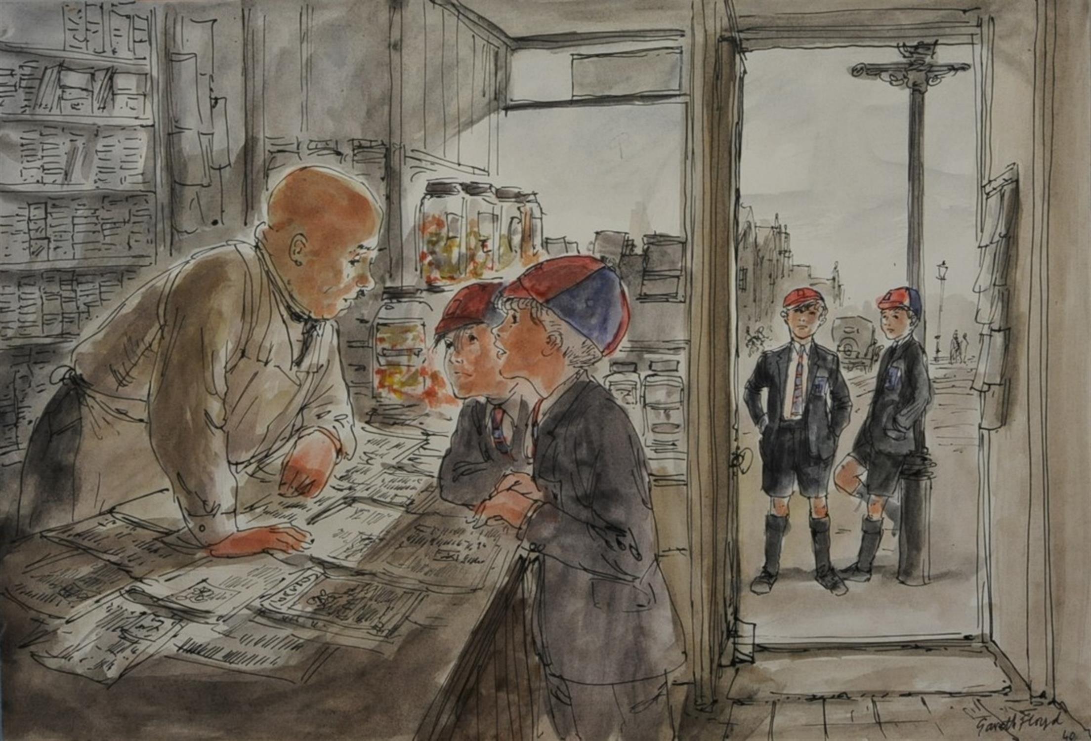 Jackanory, The Otterbury Incident, Gareth Floyd (b.1940) Eleven original hand drawn illustrations - Image 2 of 11