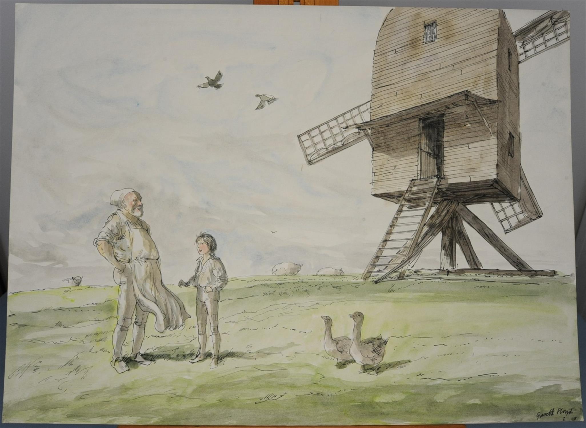 Jackanory, The Historic Windmill, Gareth Floyd (b.1940) Twelve original hand drawn illustrations - Image 7 of 12