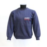 Queen - 'Crazy Tour' 1979 dark blue sweatshirt embroidered in white and red ' Queen Crazy Tour'