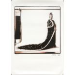 Queen A2 limited edition signed print of Freddie Mercury in his Royal Robes by photographer Peter