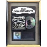 The Commitments RIAA platinum award presented to Kevin Killen, record producer to commemorate the