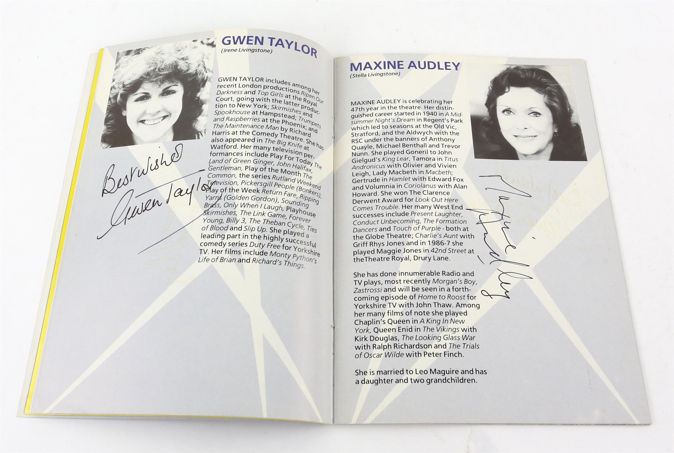 100+ Signed Theatre programmes. Autographs including Judi Dench, Warwick Davis, Anita Dobson, - Image 4 of 17