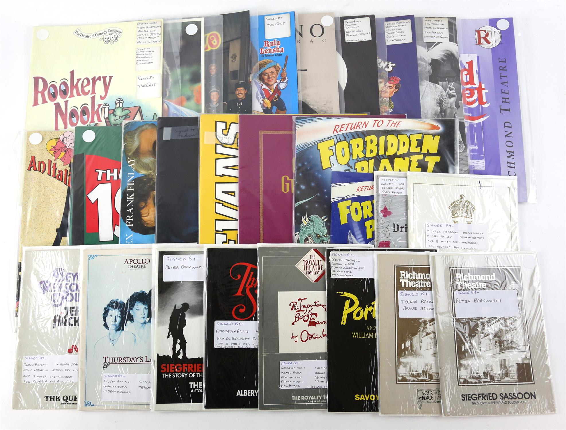 100+ Signed Theatre programmes. Autographs including Judi Dench, Warwick Davis, Anita Dobson, - Image 16 of 17