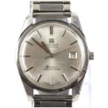 Tissot gentleman's stainless steel seas star 7 wristwatch,the signed dial with baton hour markers,