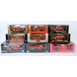 Set of Burago scale car models, in original boxes, to include: Ferrari F40, Ferrari 550,