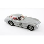 Mercedes Benz 300 SLR Gullwing-style (1:12 scale) by 'Revell' Model Car - silver with red interior,