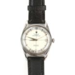 Universal A Gentleman's stainless steel Polerouter wristwatch, the signed dial with bead hour