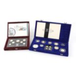 The Royal Mint 2000 silver proof coin collection (13 coins including Maundy set)