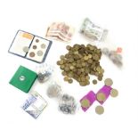 Collection of notes and coins, to include $710 in Eastern Caribbean States notes,