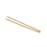 Double link gold necklace with lobster clasp, stamped 9 ct, 51.5cm in length