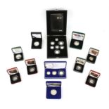 A large collection of British and Channel Island Royal Mint silver proof and silver piedfort proof