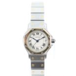 Must de Cartier a Ladies reference 25510 wristwatch, the signed octagonal dial with Roman numeral