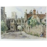 Eric Sturgeon (1920-1999). The Chain Gate, Wells, Somerset. Giclee print, hand signed to the