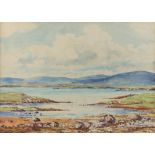 Isaac Swain, (British 20th century), 'Bantry Bay' with hills in the background, signed, watercolour,