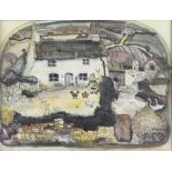 P. Hollamby, (British 20th century), cartoonistic farm yard scene, signed and dated 1987,