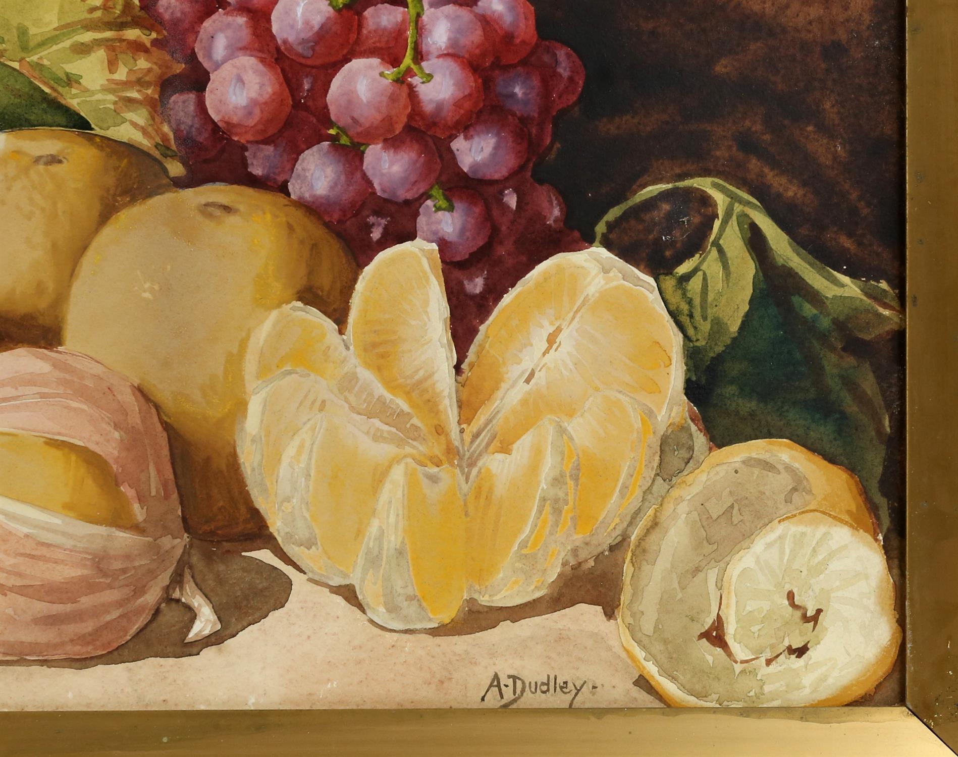 Arthur Dudley (aka Giovanni Barbaro, active 1890-1907) Still life of oranges, grapes and a vase; - Image 7 of 8