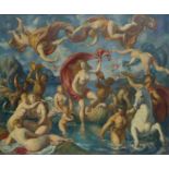 § Lionel Ellis.(1903-1988) The Arrival of Venus. Oil on canvas, unsigned. 78 x 90cm.