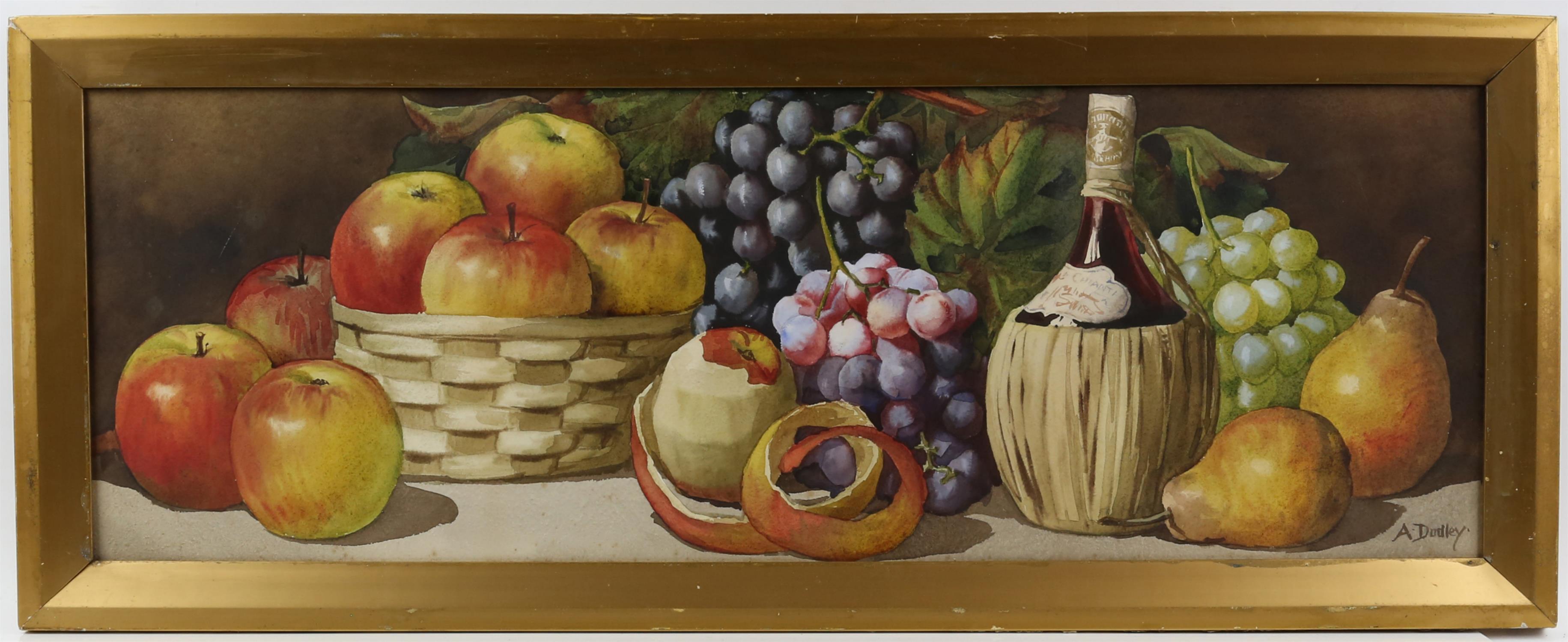 Arthur Dudley (aka Giovanni Barbaro, active 1890-1907) Still life of oranges, grapes and a vase; - Image 3 of 8