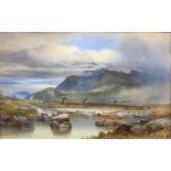 Charles Blatherwick (Scottish 1874-1895) Scuir na Gillean, Skye, Watercolour, Signed. 52cm x 82cm