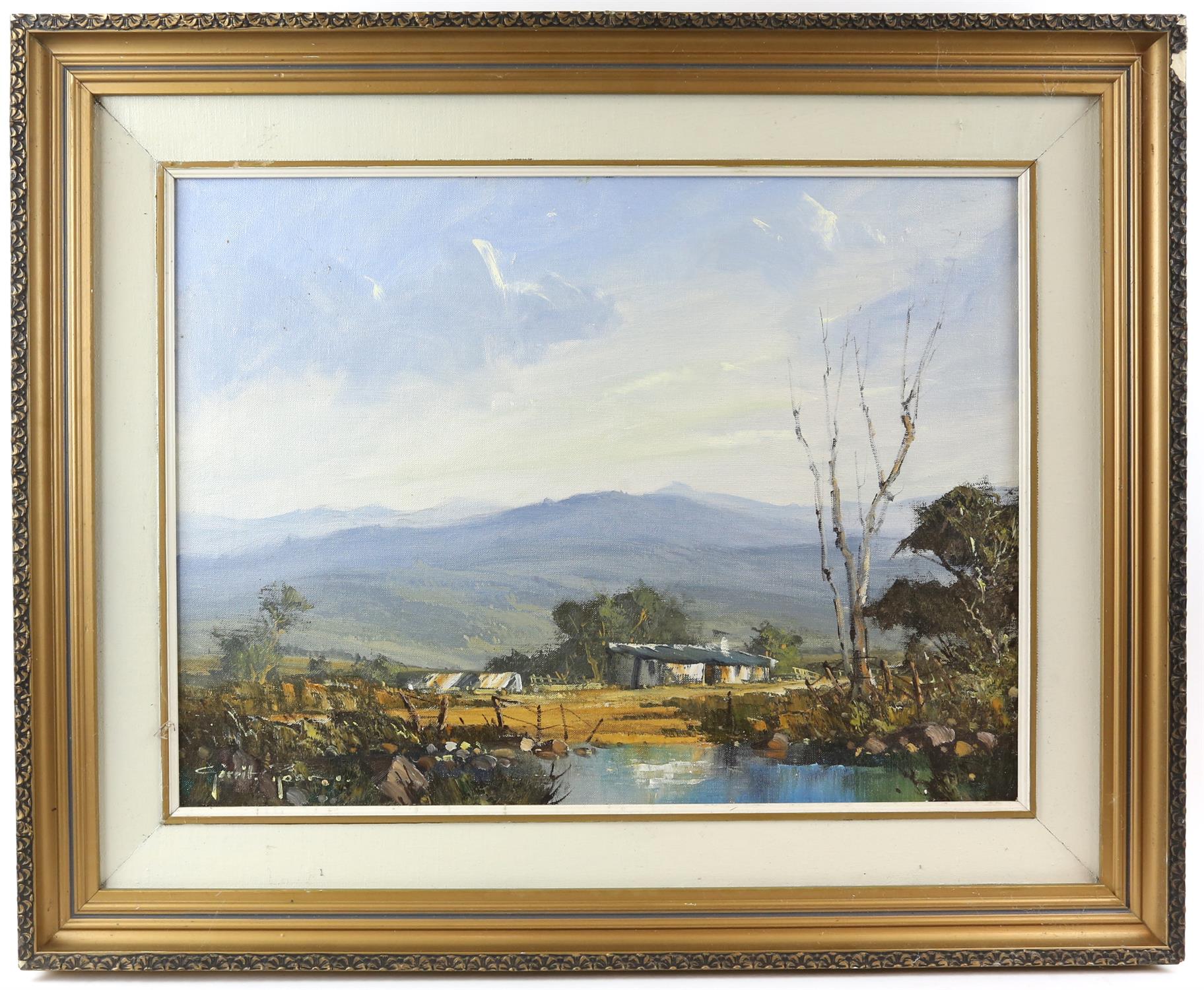 Gerrit Roon (South African 1937) Homestead, oil on canvas, signed, 46cm x 61cm - Image 2 of 4