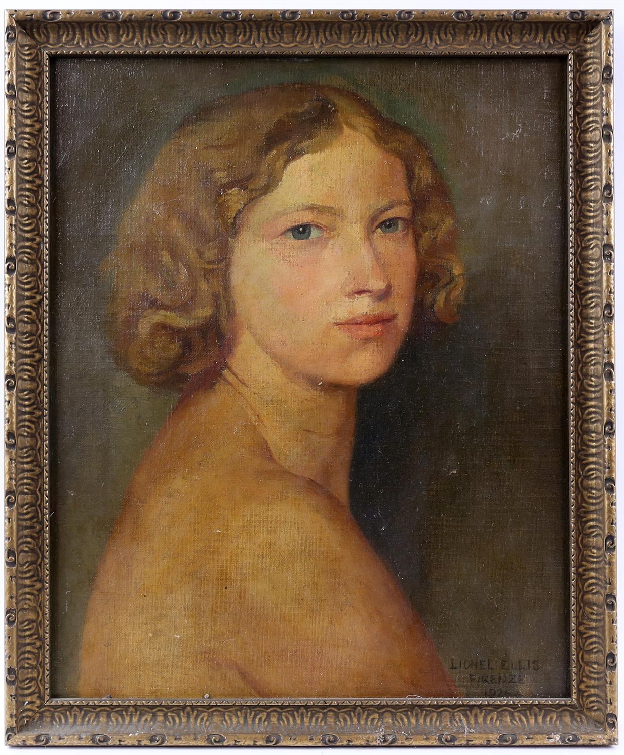 § Lionel Ellis (1903-1988), Portrait of a Blonde Woman. 1926. Signed and dated , numerous labels - Image 2 of 4