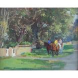 REVISED ESTIMATE Gyrth Russell, (British 1892-1970), 'Pony Riders, Dinas Powys', signed,