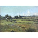 Attributed to J. Alfonso Toft (1866-1964) Northumbrian landscape, oil on canvas, unsigned, 25.