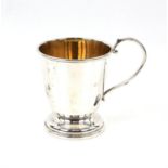 Silver mug/cup inscription free, by RNP, Birmingham, 1982