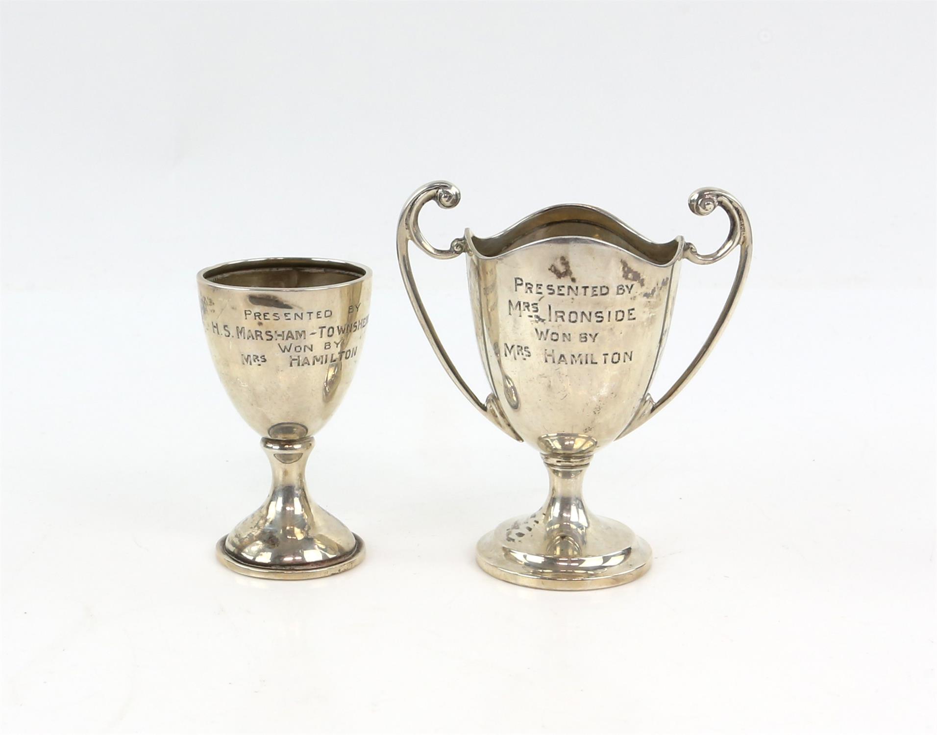 Silver Quaich by Robert Pringle & Sons, London 1932, with inscription, three small presentation - Image 5 of 19