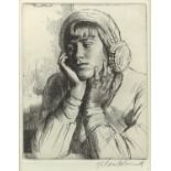§ Gerald Leslie Brockhurst (British, 1890-1978). 'Anais', etching on wove paper. Signed in pencil