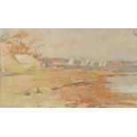 John Llewellyn Jones (Australian, 1866-1927), seaside landscape with yachts. Framed and glazed.