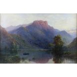 § Alfred Fontville II De Breanski (1877-1957) "Sunrise in Cumberland, Rydale Water", oil on canvas,