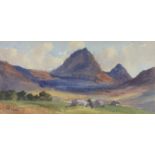 Cyril D. Fitzroy (exhibited 1886-1895), 'Hills of Rosshire, Scotland'. Watercolour on paper.