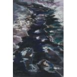 A. Howard, 20th century, a rocky stream, gouache, 40.5cm x 27.5cm, and three prints of girls in