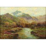 § Alfred Fontville de Breanski (British, 1877-1957), Autumn in Glen Finglas, oil on artists board,