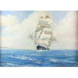 REVISED ESTIMATE Lionel Rouse (British 1911-1984), ship in full sail, signed and dated 1971,