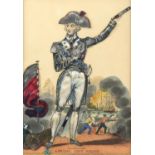 Three Victorian tinsel pictures, depicting Lord Nelson by J Fairburn, 110 Minories, 24 x 17cm,