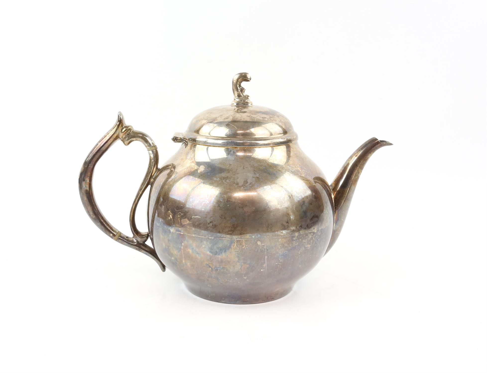 Mexican silver coffee pot, jug and sugar, and teapot 2697 grms 86 ozs and a rectangular silver - Image 6 of 17