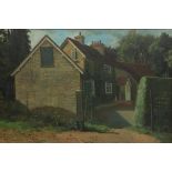 § Lionel Ellis. (1903-1988), Entrance to a House. Oil on canvas, unsigned. Inscribed verso ‘Stable